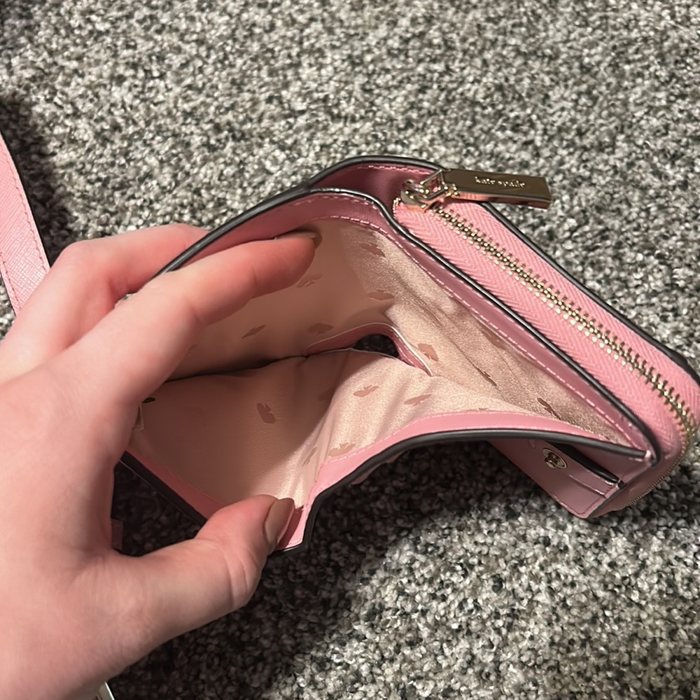 Pink leather Kate Spade backpack and matching wallet. - Picture 6 of 6